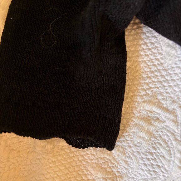 Eileen Fisher Sheer Black Linen/Nylon Open Cardigan (S/P) Worn Once - Picture 5 of 7